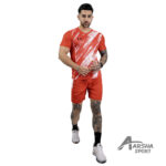 پیراهن و شورت طرح آندر آرمور رنگ قرمز