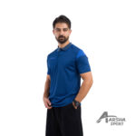 تیشرت یقه‌دار طرح آلشپرت آبی