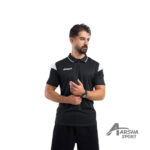 تیشرت یقه‌دار طرح آلشپرت مشکی