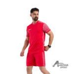 پیراهن و شورت طرح گل نایکی قرمز