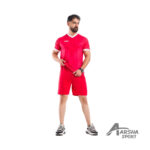 پیراهن و شورت ورزشی طرح جاکو قرمز