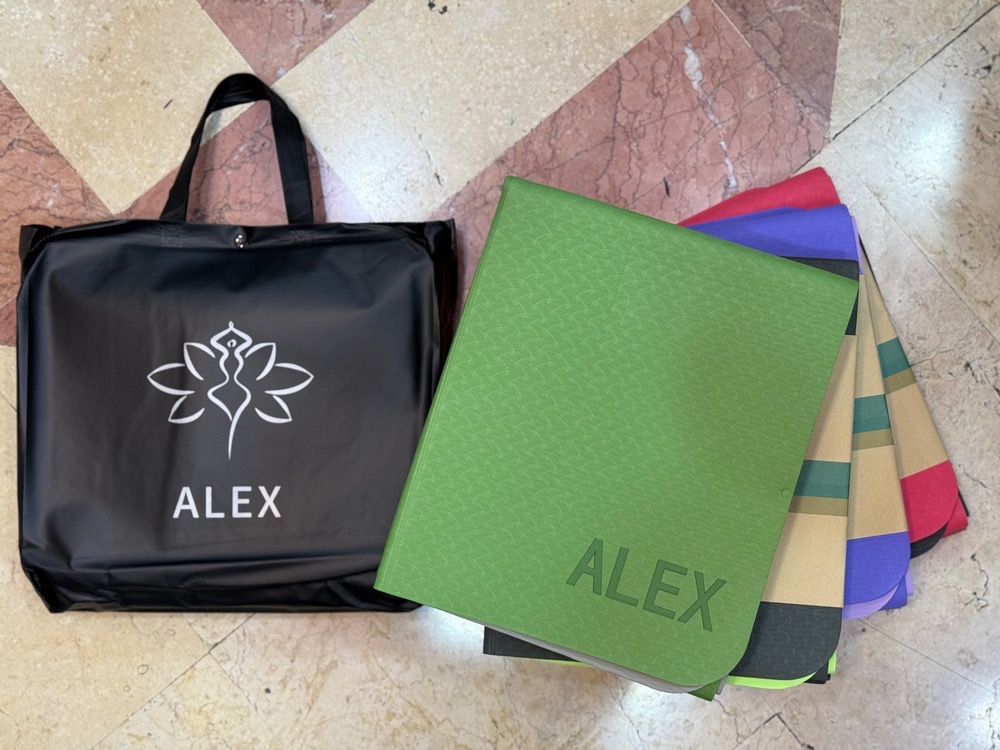 مت یوگا 6 میل تاشو TPE بدون خط ALEX با کاور